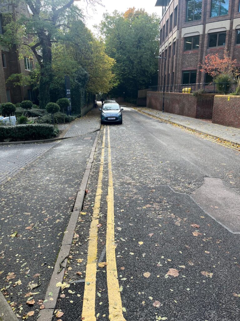 The route of the proposed cycle lane in Marlborough Road.