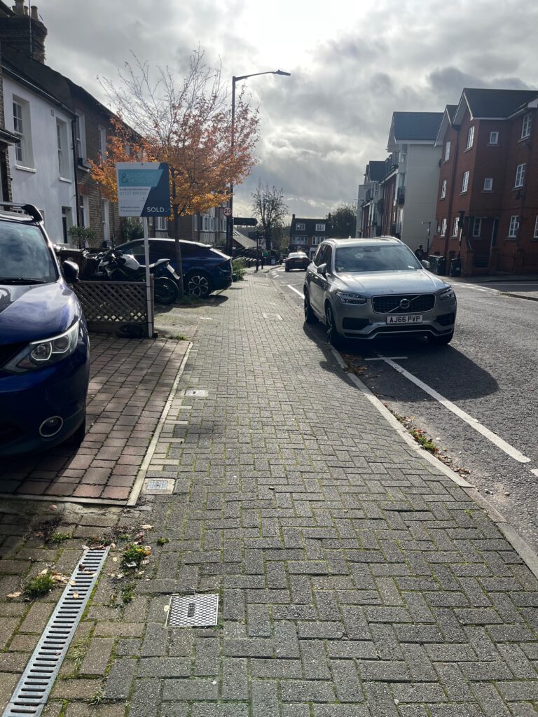 The route of the proposed cycle lane in Marlborough Road.