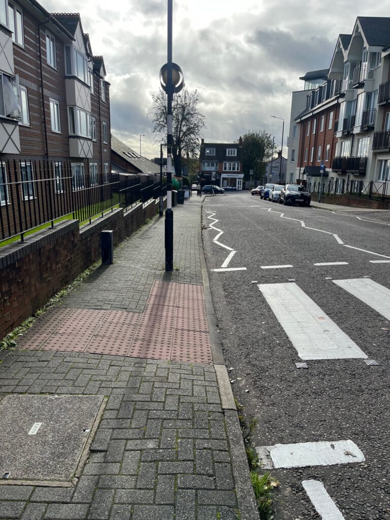 The route of the proposed cycle lane in Marlborough Road.