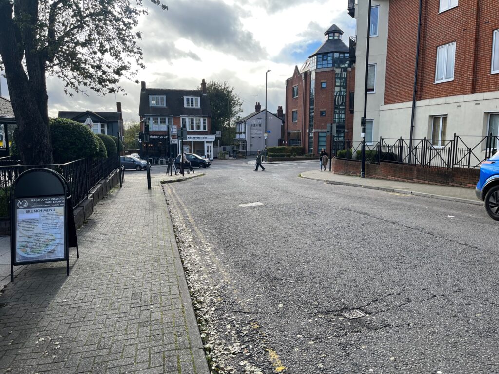 The route of the proposed cycle lane in Marlborough Road.