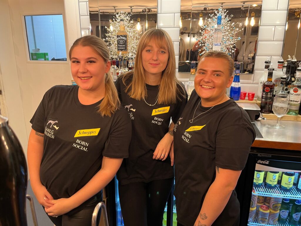 Some of the team at the new look Hare and Hounds.