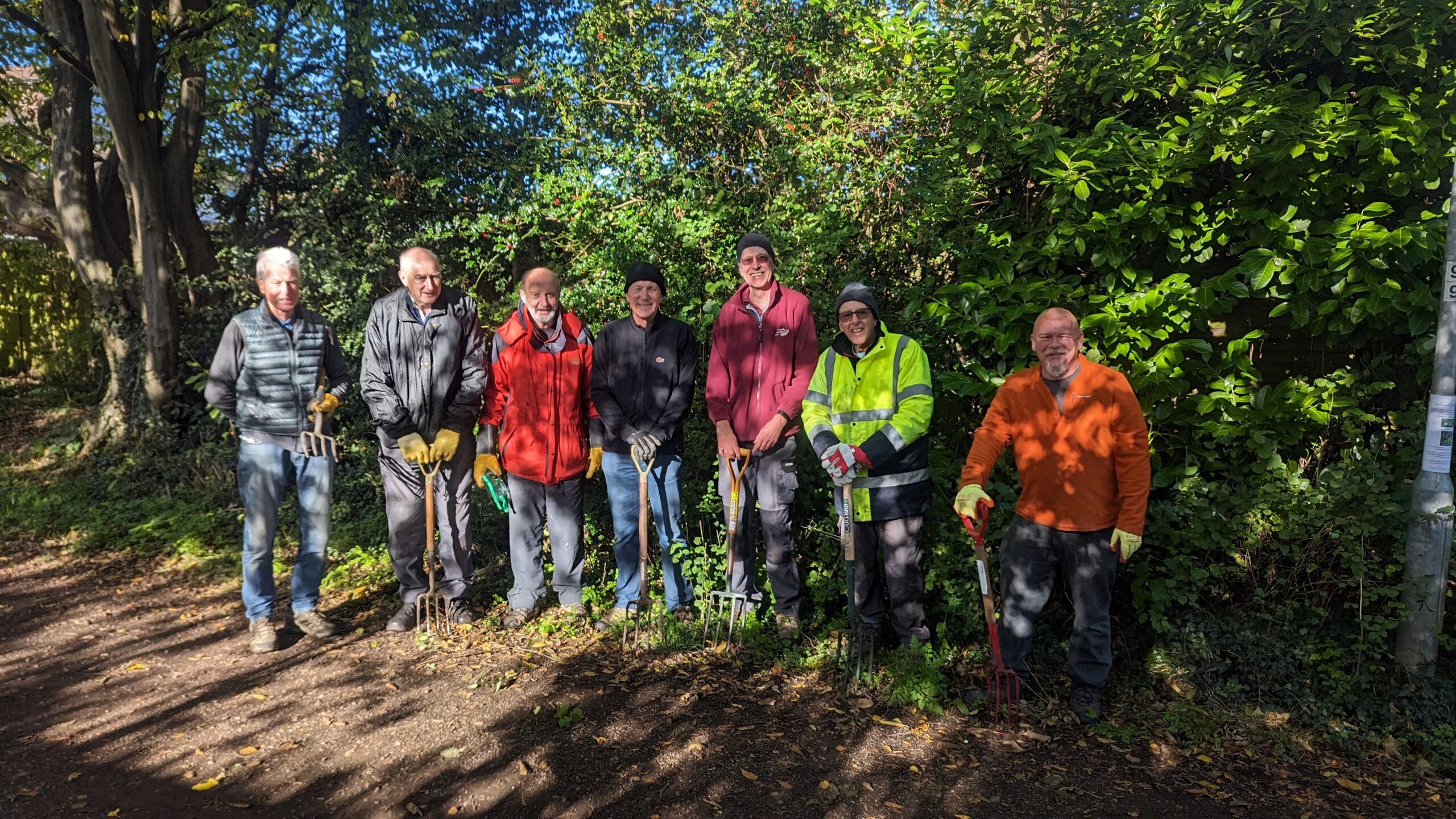 Friends of Jersey Lane members in action.