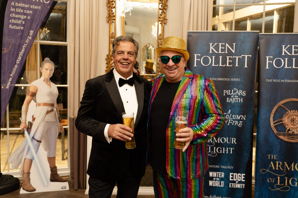 Guests enjoy Home-Start Hertfordshire’s Hollywood Glamour event at St Michael’s Manor, St Albans.