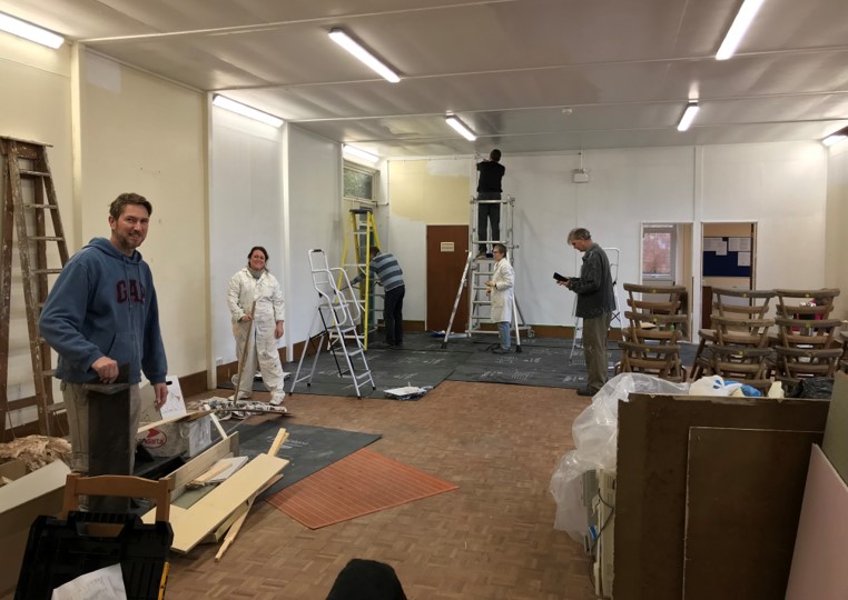 Renovating the former chapel.