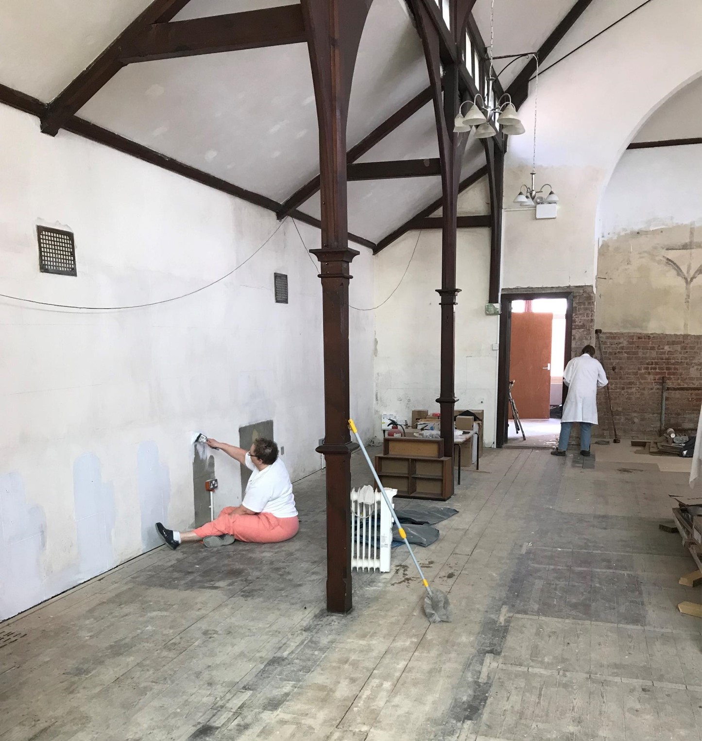 Renovating the former chapel.