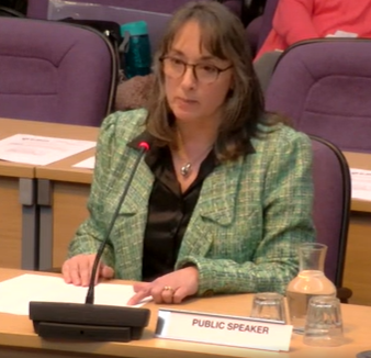 Shirani St Ledger McCarthy, from campaign group Keep Chiswell Green, representing the District Green Belt Alliance