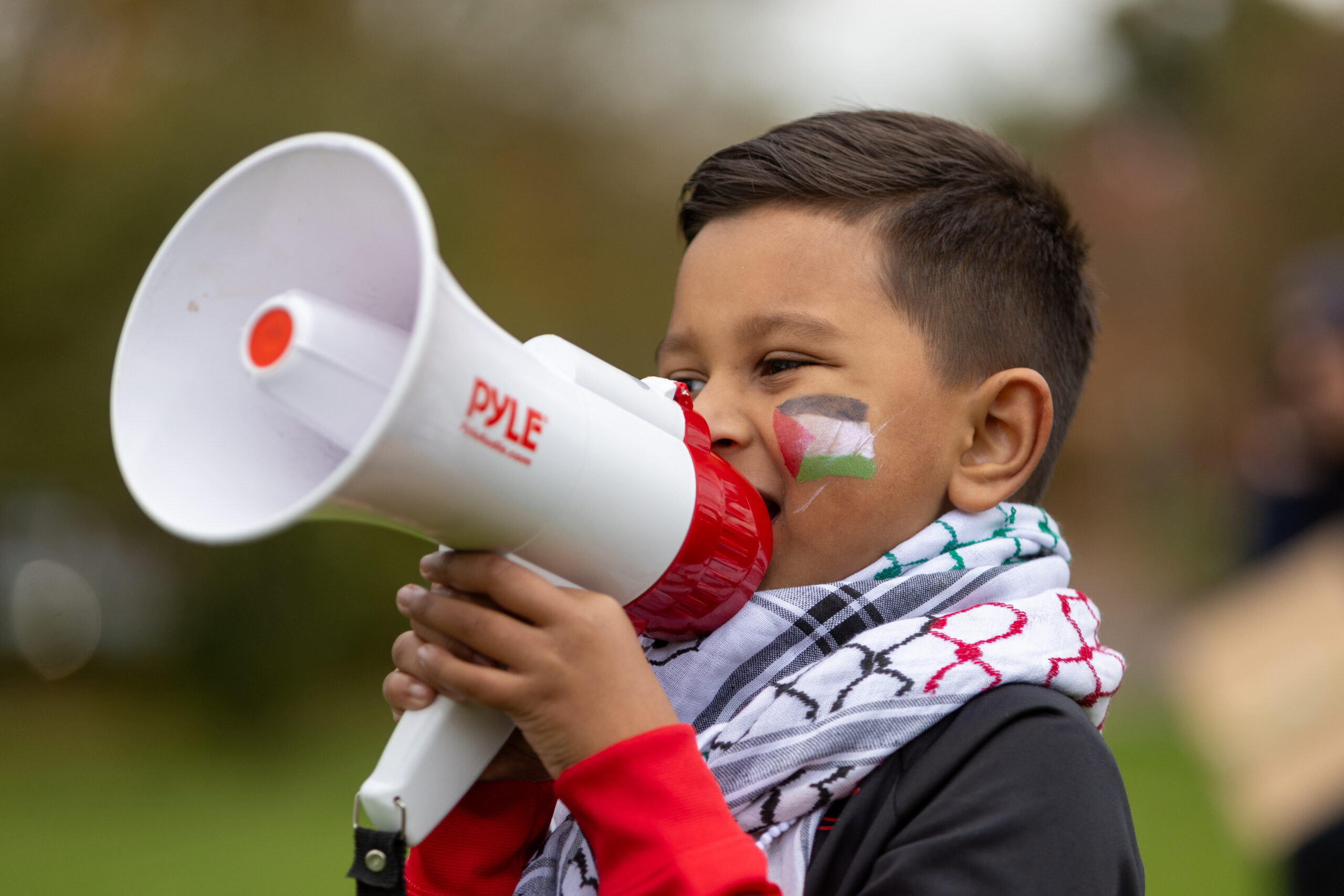 A pro-Palestine protest march in St Albans. Photo: Toby Shepheard.