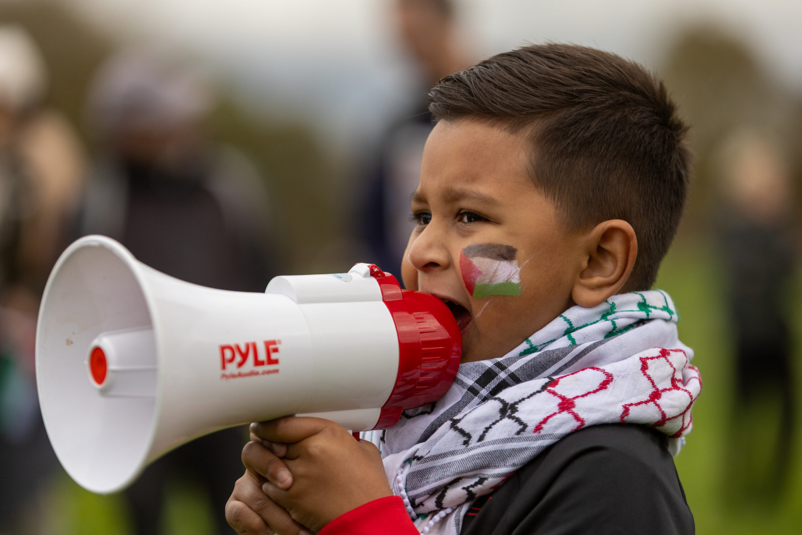 A pro-Palestine protest march in St Albans. Photo: Toby Shepheard.