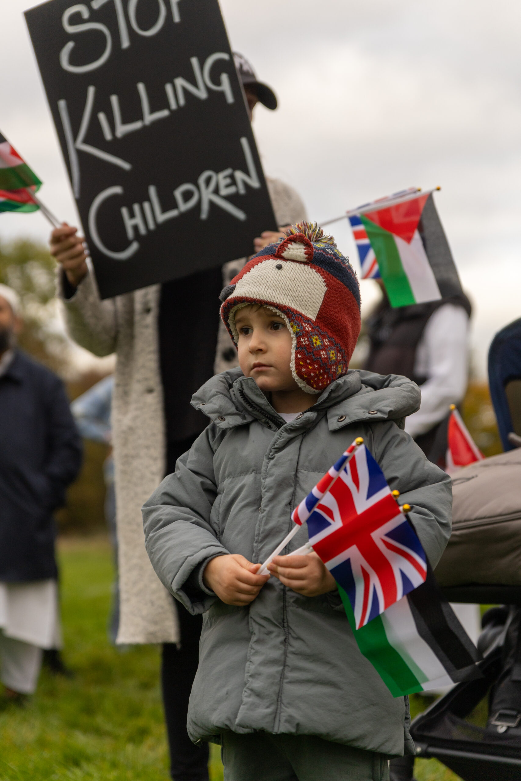A pro-Palestine protest march in St Albans. Photo: Toby Shepheard.