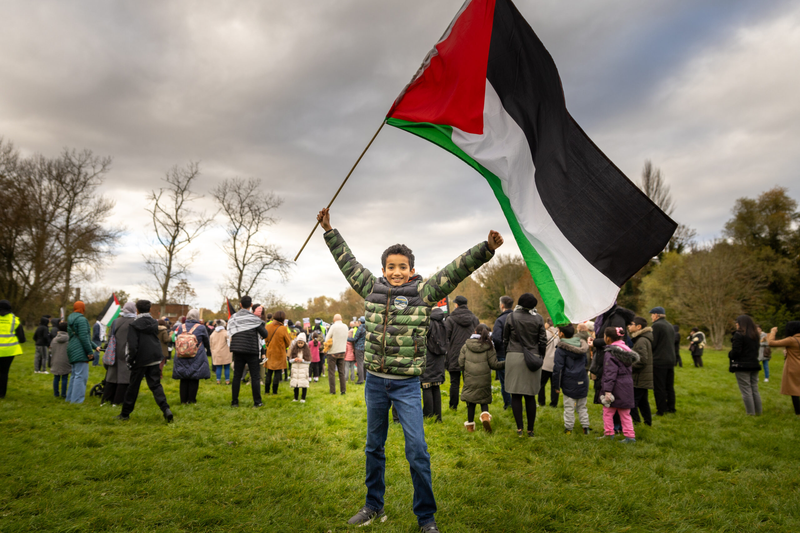 A pro-Palestine protest march in St Albans. Photo: Toby Shepheard.