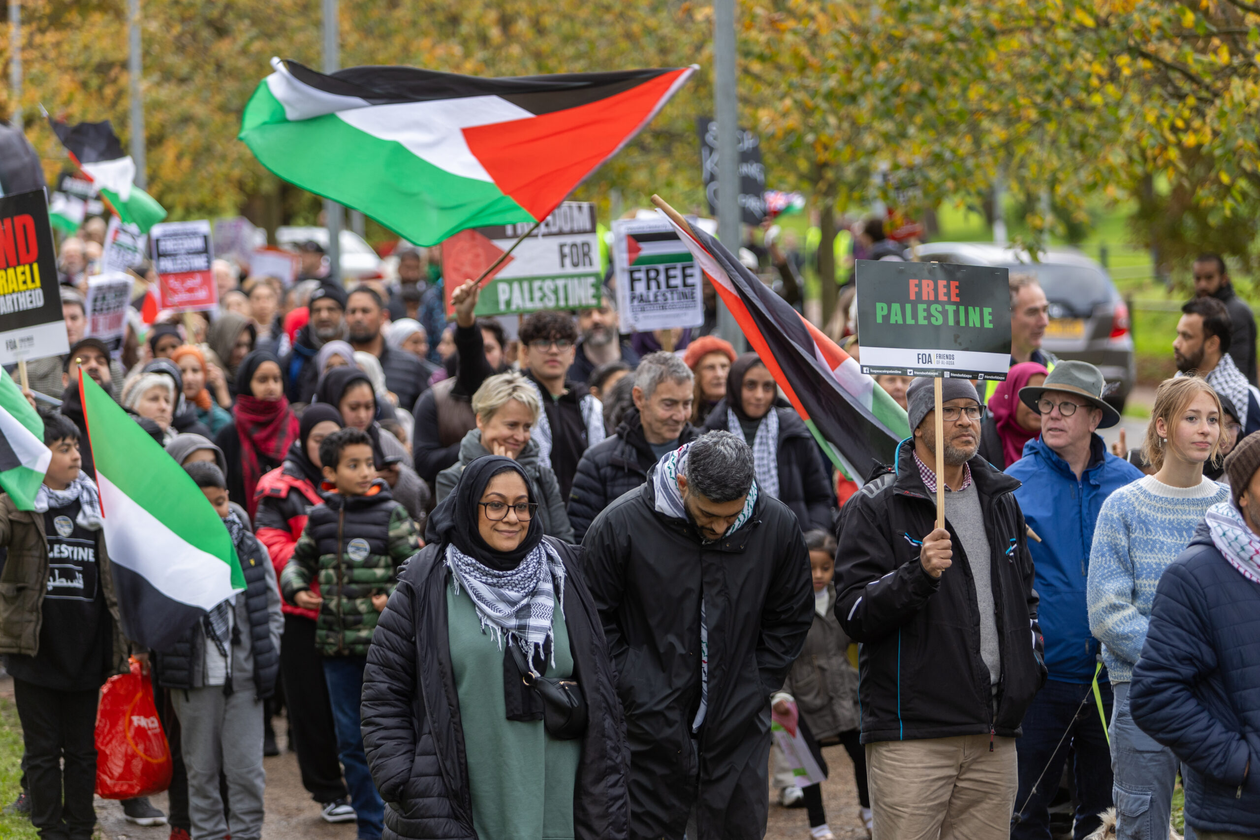 A pro-Palestine protest march in St Albans. Photo: Toby Shepheard.