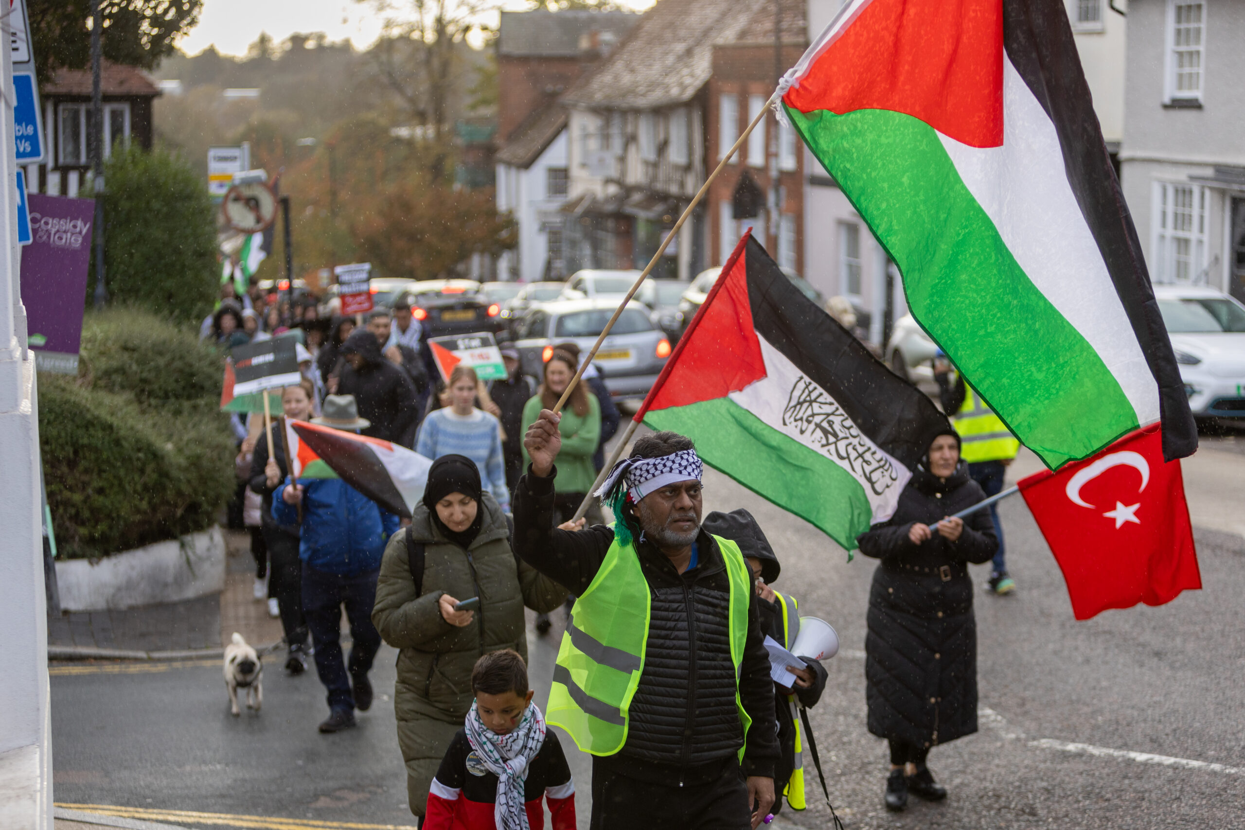 A pro-Palestine protest march in St Albans. Photo: Toby Shepheard.