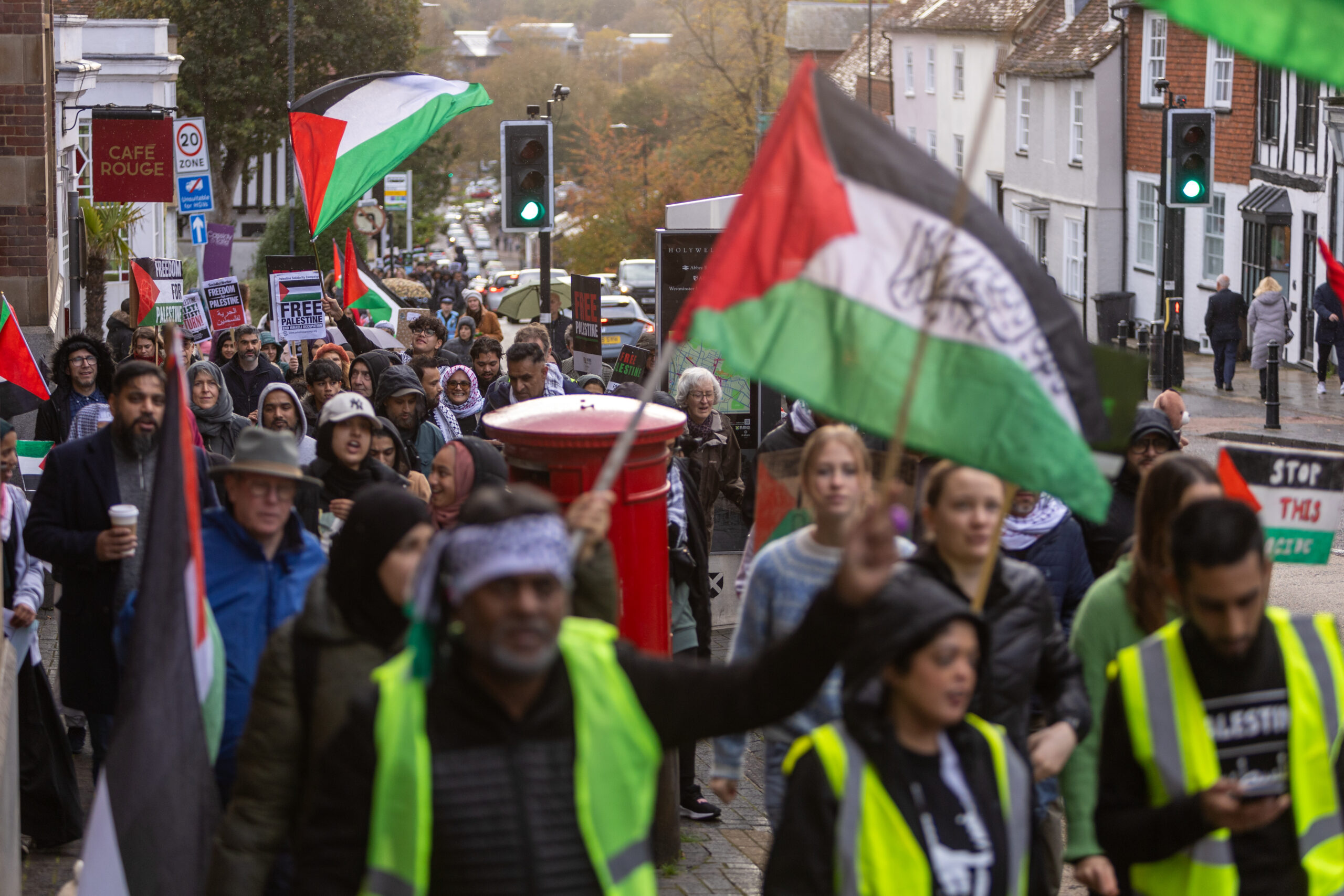 A pro-Palestine protest march in St Albans. Photo: Toby Shepheard.
