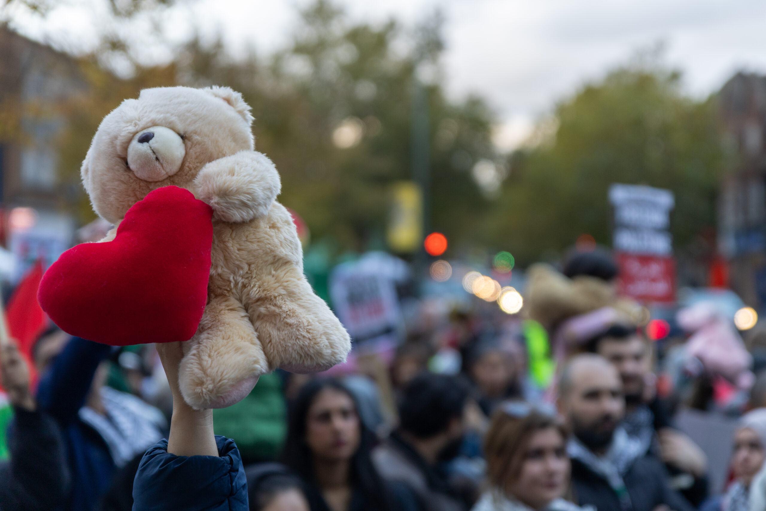 A pro-Palestine protest march in St Albans. Photo: Toby Shepheard.