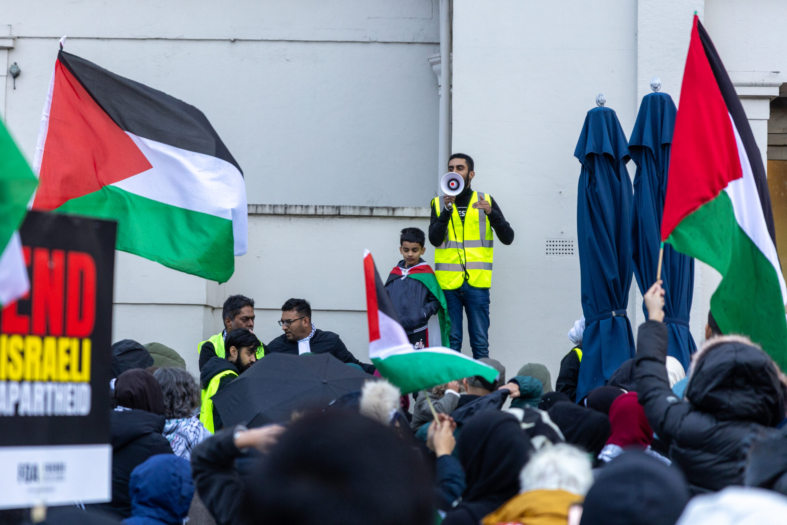 A pro-Palestine protest march in St Albans. Photo: Toby Shepheard.