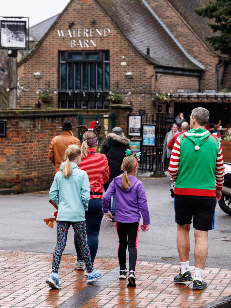 Rennie Grove Peace Hospice's annual Rudolph Run through St Albans. Photo: Neil Marshment