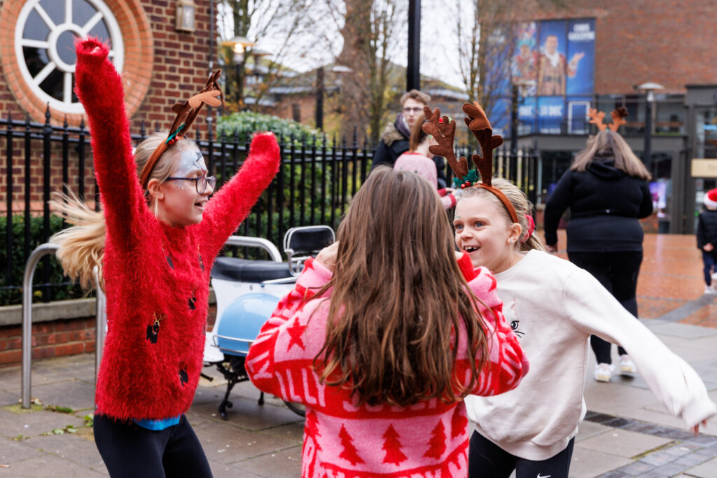 Rennie Grove Peace Hospice's annual Rudolph Run through St Albans. Photo: Neil Marshment