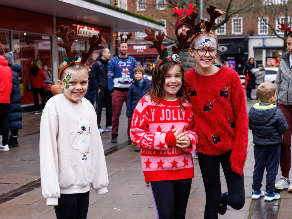 Rennie Grove Peace Hospice's annual Rudolph Run through St Albans. Photo: Neil Marshment