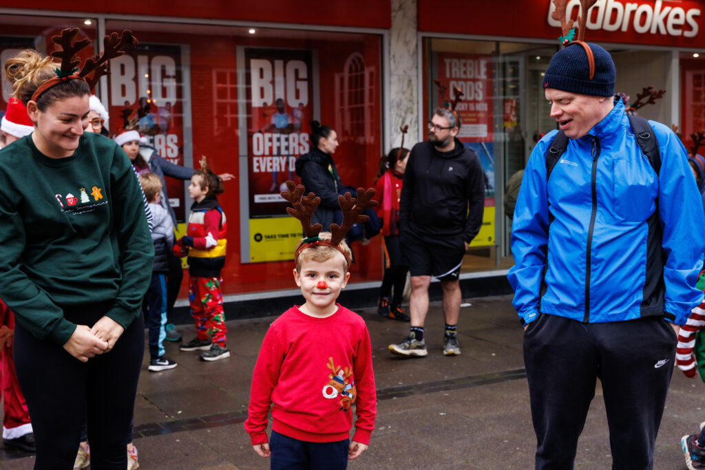 Rennie Grove Peace Hospice's annual Rudolph Run through St Albans. Photo: Neil Marshment
