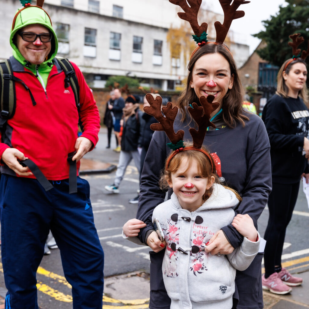 Rennie Grove Peace Hospice's annual Rudolph Run through St Albans. Photo: Neil Marshment