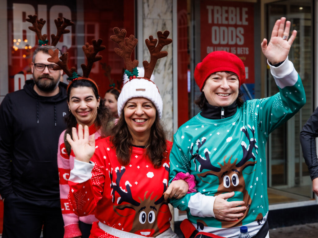 Rennie Grove Peace Hospice's annual Rudolph Run through St Albans. Photo: Neil Marshment