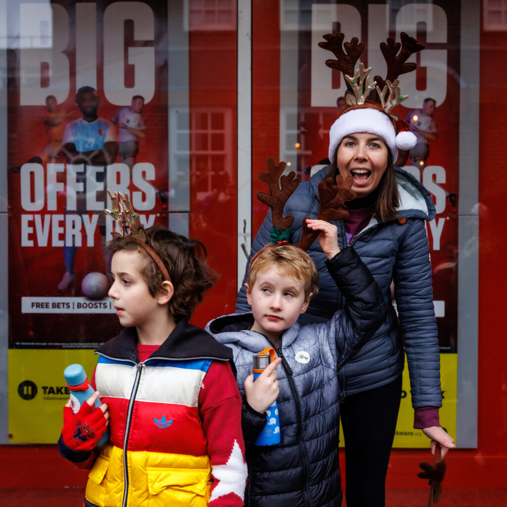 Rennie Grove Peace Hospice's annual Rudolph Run through St Albans. Photo: Neil Marshment