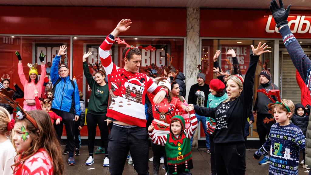 Rennie Grove Peace Hospice's annual Rudolph Run through St Albans. Photo: Neil Marshment
