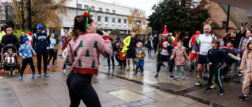 Rennie Grove Peace Hospice's annual Rudolph Run through St Albans. Photo: Neil Marshment