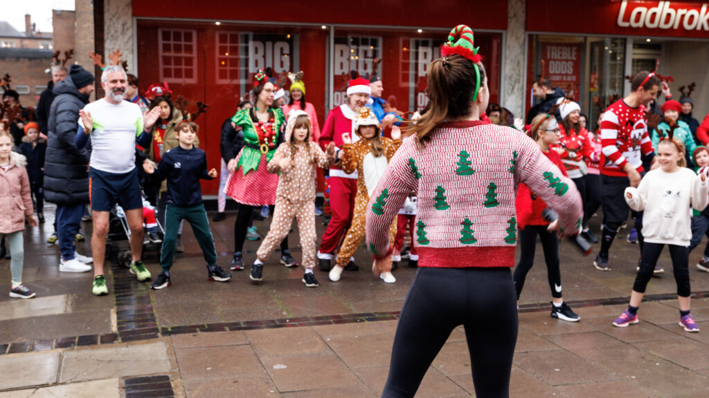 Rennie Grove Peace Hospice's annual Rudolph Run through St Albans. Photo: Neil Marshment