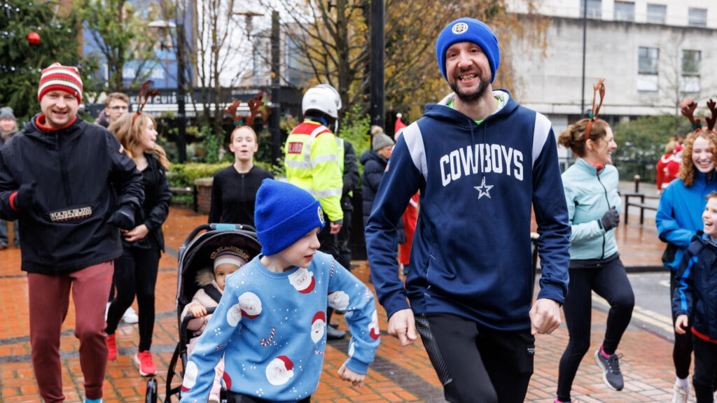 Rennie Grove Peace Hospice's annual Rudolph Run through St Albans. Photo: Neil Marshment