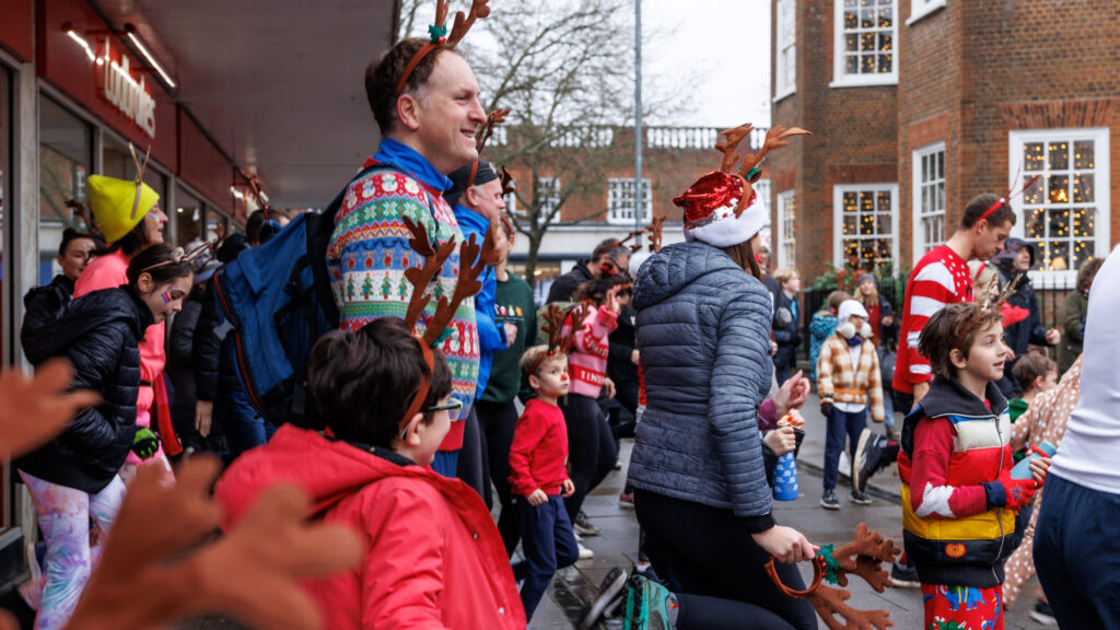 Rennie Grove Peace Hospice's annual Rudolph Run through St Albans. Photo: Neil Marshment