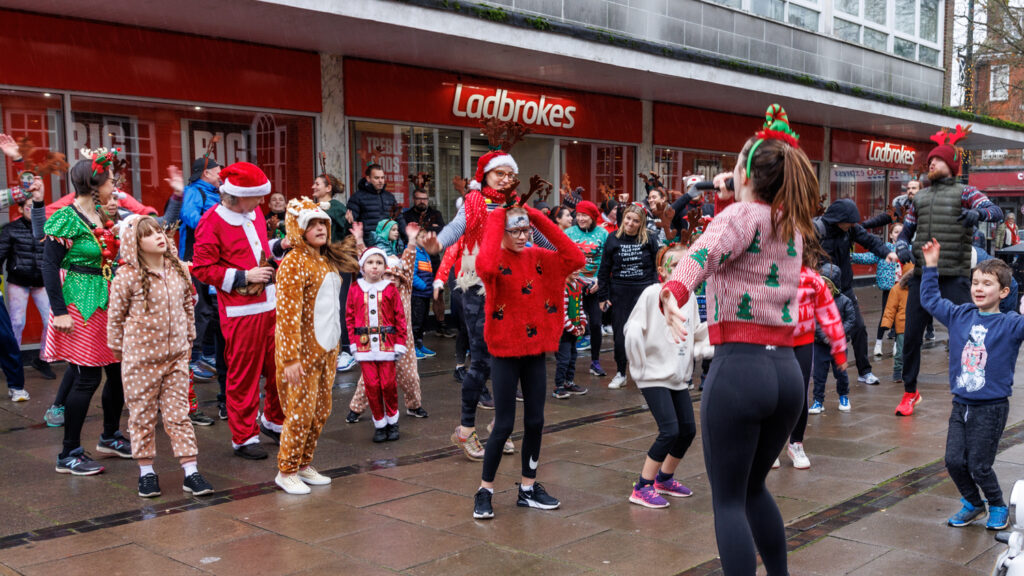 Rennie Grove Peace Hospice's annual Rudolph Run through St Albans. Photo: Neil Marshment