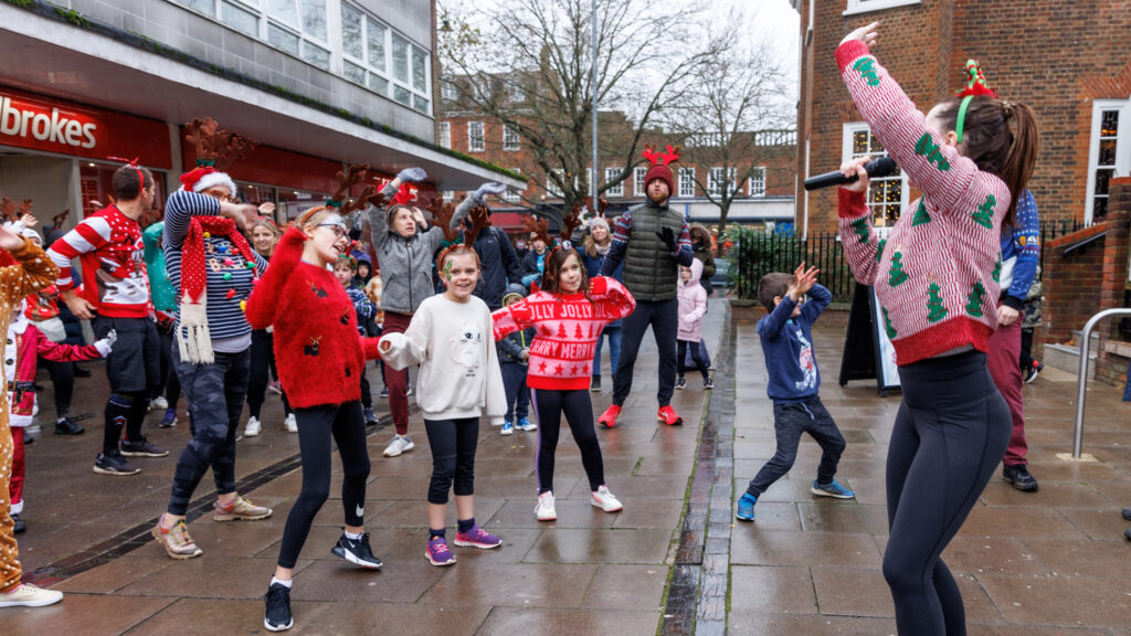 Rennie Grove Peace Hospice's annual Rudolph Run through St Albans. Photo: Neil Marshment