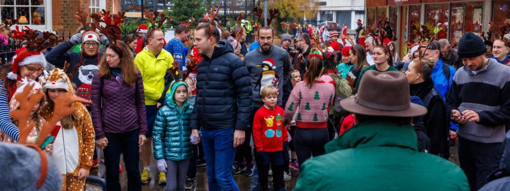 Rennie Grove Peace Hospice's annual Rudolph Run through St Albans. Photo: Neil Marshment