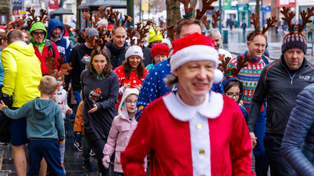 Rennie Grove Peace Hospice's annual Rudolph Run through St Albans. Photo: Neil Marshment