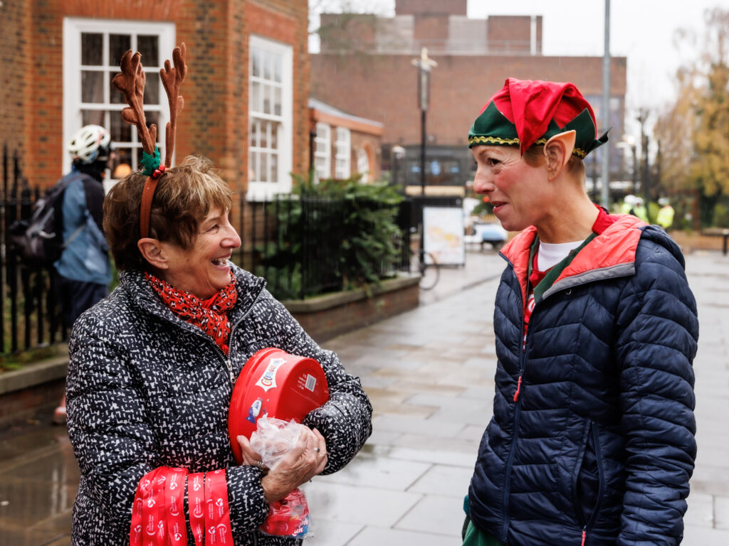 Rennie Grove Peace Hospice's annual Rudolph Run through St Albans. Photo: Neil Marshment