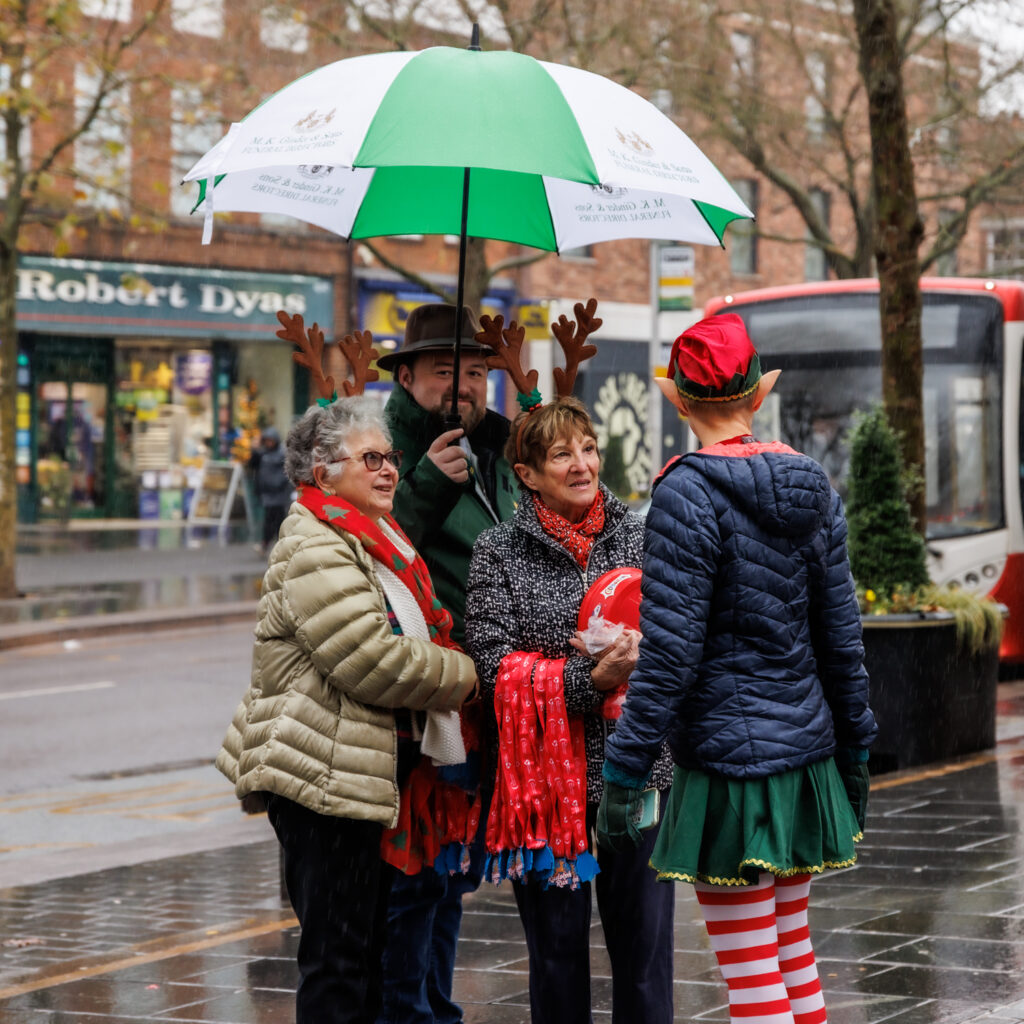 Rennie Grove Peace Hospice's annual Rudolph Run through St Albans. Photo: Neil Marshment