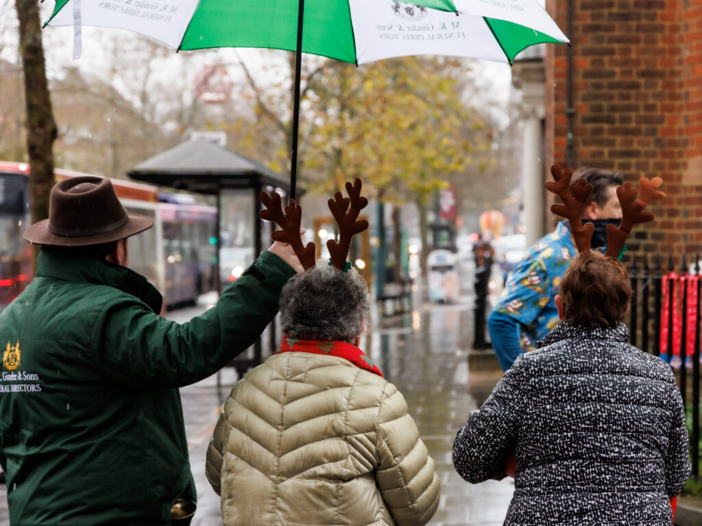 Rennie Grove Peace Hospice's annual Rudolph Run through St Albans. Photo: Neil Marshment