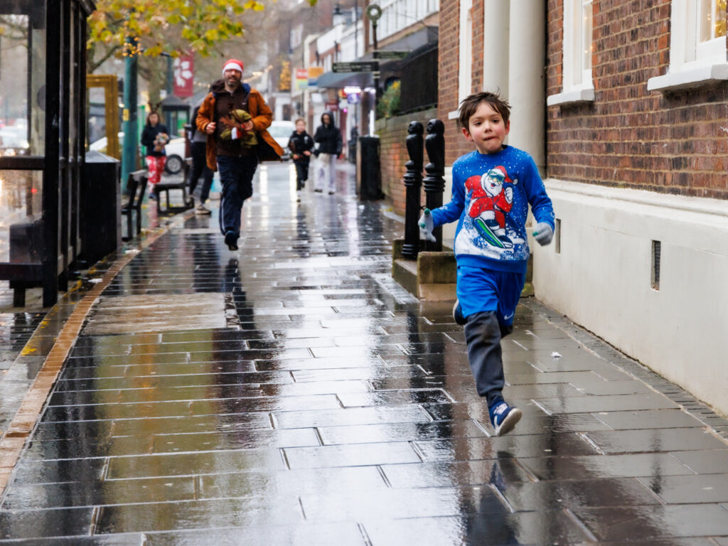 Rennie Grove Peace Hospice's annual Rudolph Run through St Albans. Photo: Neil Marshment