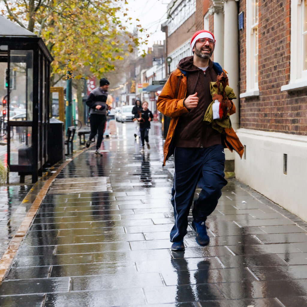 Rennie Grove Peace Hospice's annual Rudolph Run through St Albans. Photo: Neil Marshment