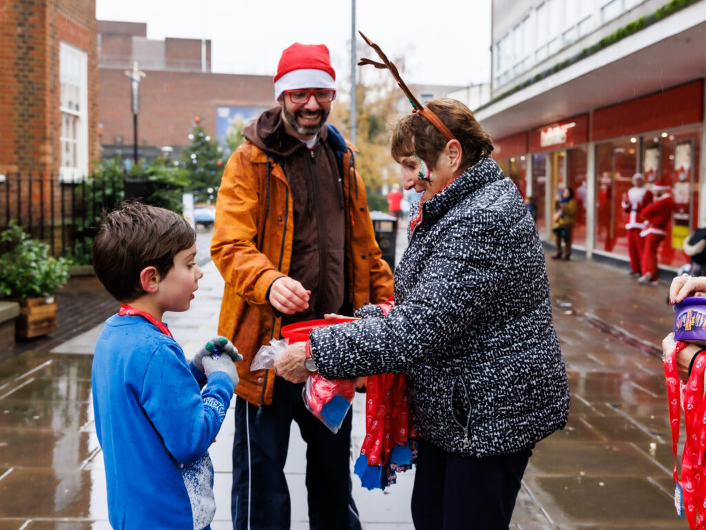Rennie Grove Peace Hospice's annual Rudolph Run through St Albans. Photo: Neil Marshment