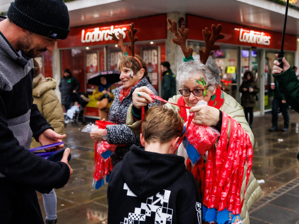 Rennie Grove Peace Hospice's annual Rudolph Run through St Albans. Photo: Neil Marshment