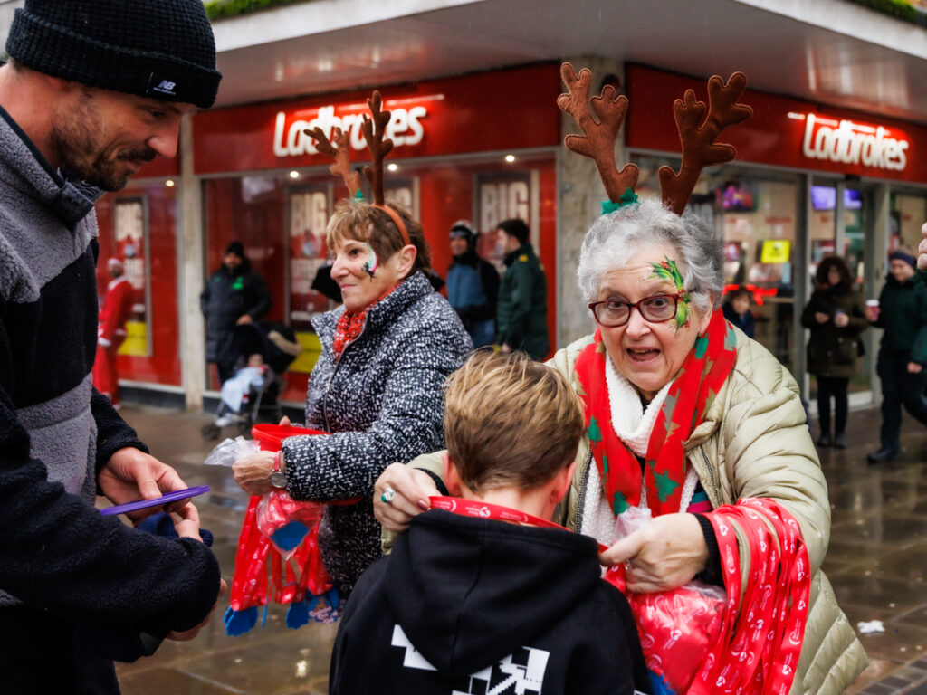 Rennie Grove Peace Hospice's annual Rudolph Run through St Albans. Photo: Neil Marshment