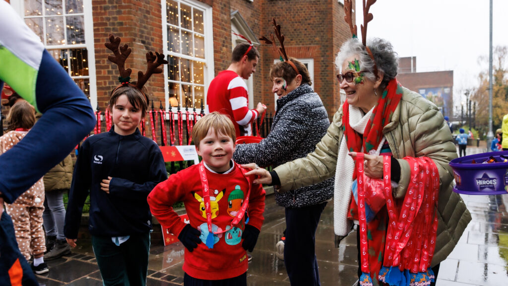 Rennie Grove Peace Hospice's annual Rudolph Run through St Albans. Photo: Neil Marshment