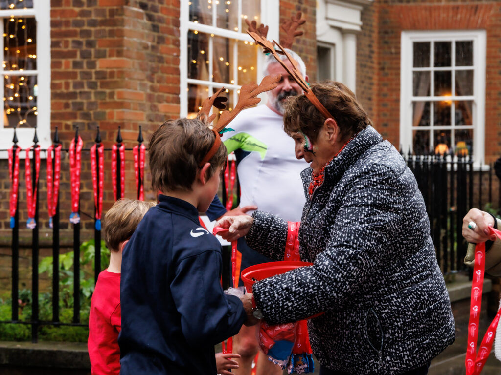 Rennie Grove Peace Hospice's annual Rudolph Run through St Albans. Photo: Neil Marshment