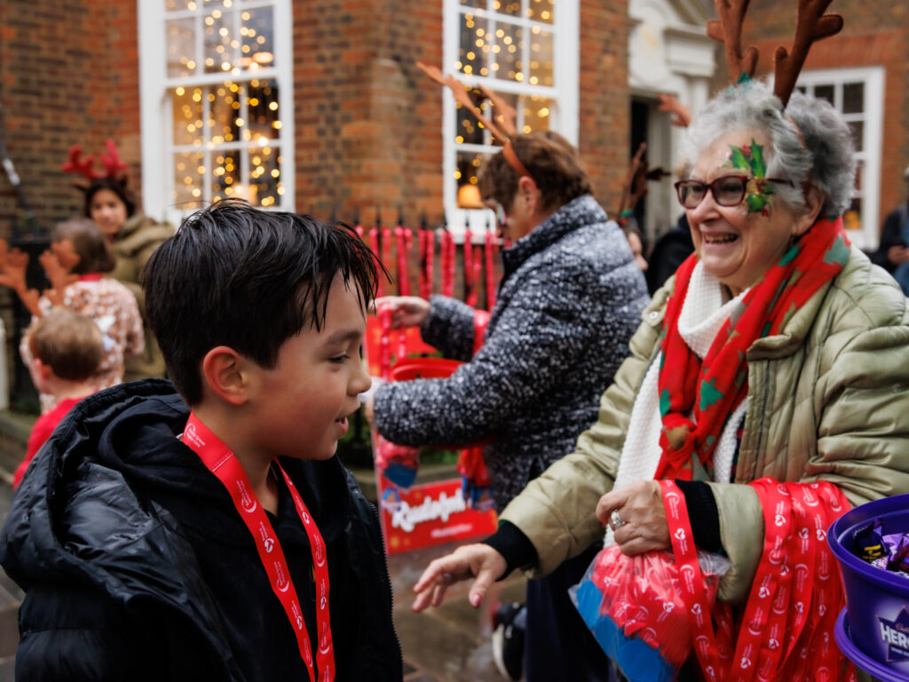 Rennie Grove Peace Hospice's annual Rudolph Run through St Albans. Photo: Neil Marshment