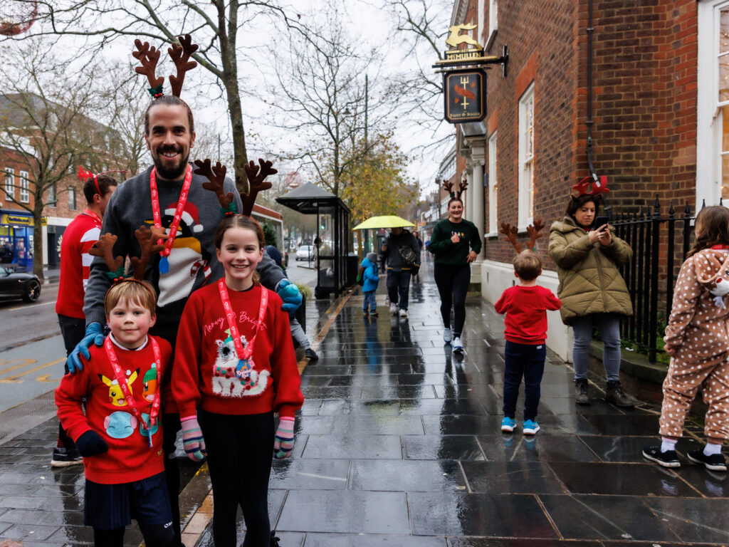Rennie Grove Peace Hospice's annual Rudolph Run through St Albans. Photo: Neil Marshment