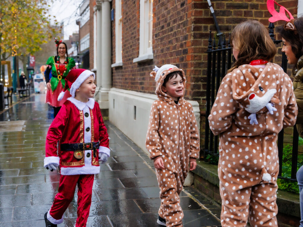 Rennie Grove Peace Hospice's annual Rudolph Run through St Albans. Photo: Neil Marshment