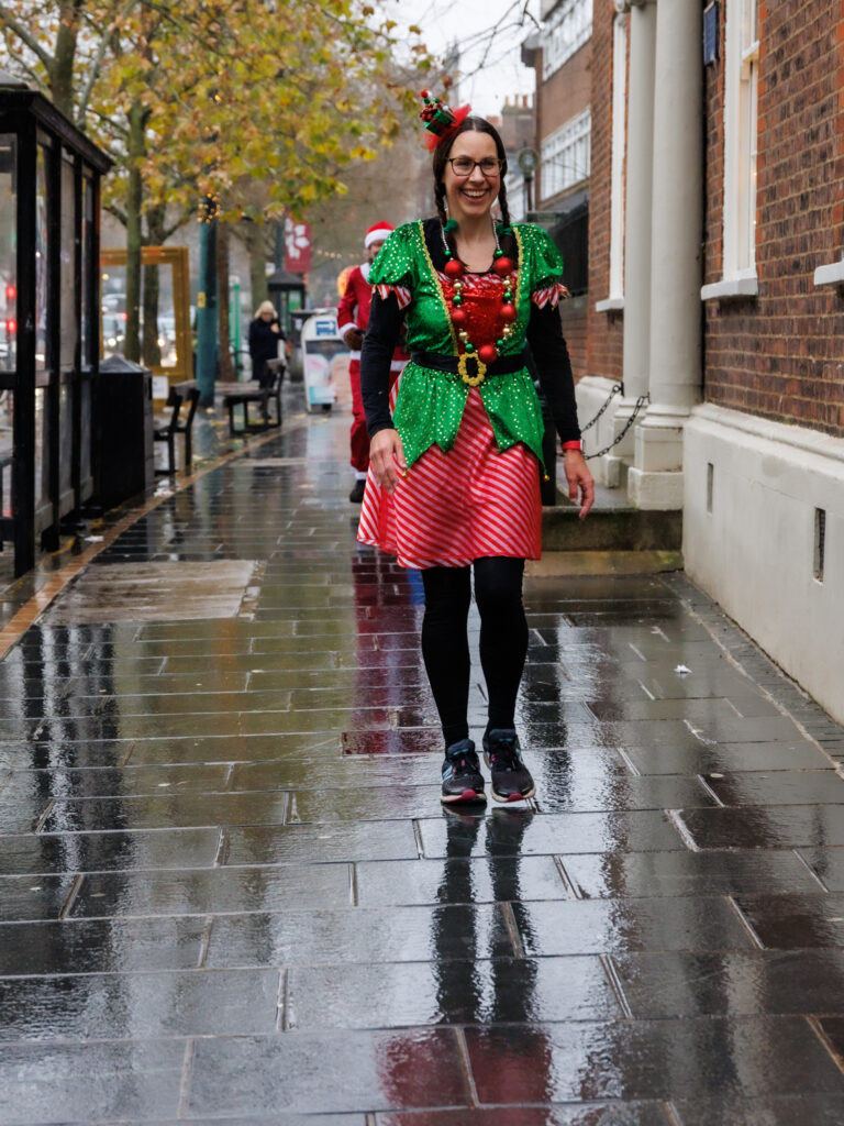 Rennie Grove Peace Hospice's annual Rudolph Run through St Albans. Photo: Neil Marshment