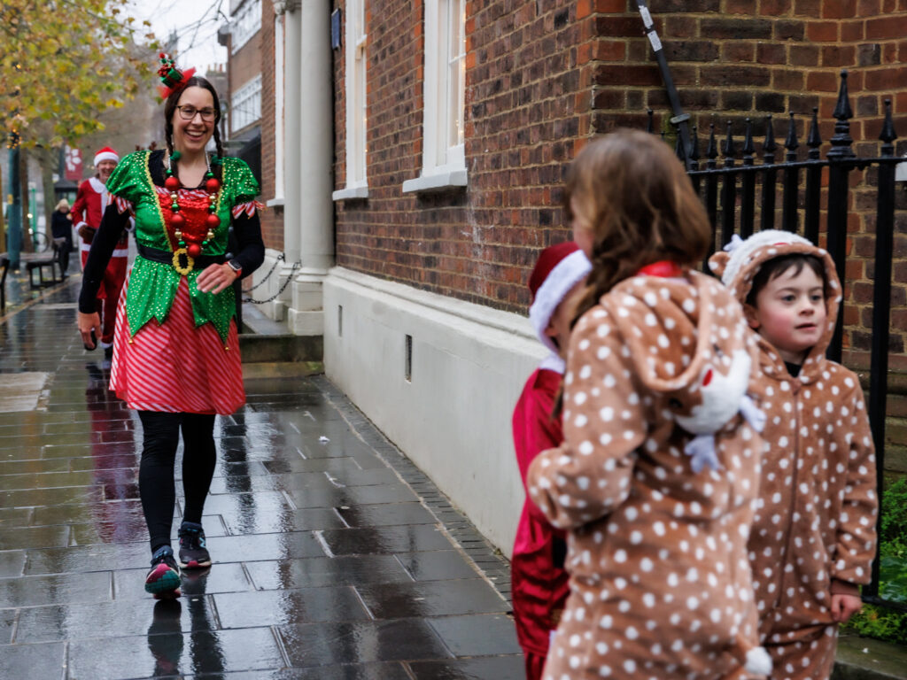 Rennie Grove Peace Hospice's annual Rudolph Run through St Albans. Photo: Neil Marshment